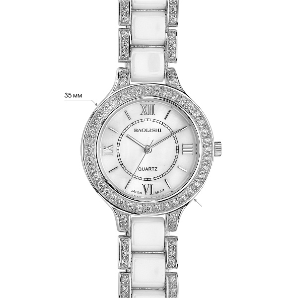 Серебряные часы с фианитами (арт. 7526/317пкмб) – изображение 3