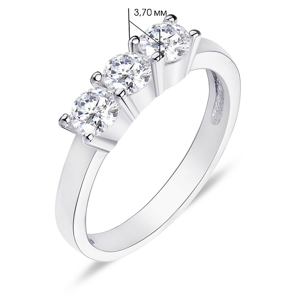 Серебряное кольцо с фианитами (арт. 7501/4161) – изображение 2