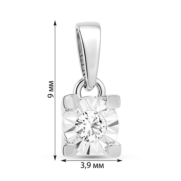 Золота підвіска  з діамантом (арт. П011733б) – зображення 2