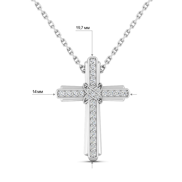 Золоте кольє з діамантами (арт. Ц011802010б) – зображення 2