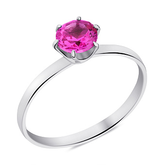 Серебряное кольцо с рубином (арт. 7501/647Ркп)