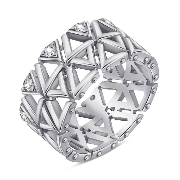 Серебряное кольцо с фианитами (арт. 7501/6456) – изображение 1