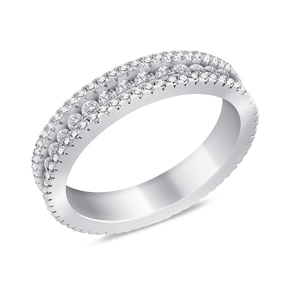 Серебряное кольцо с дорожкой из фианитов (арт. 7501/8028) – изображение 1