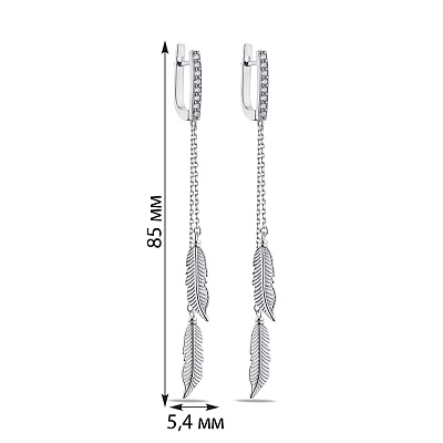 Срібні сережки з підвісками (арт. 7502/2108)