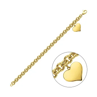 Браслет з жовтого золота з сердечком (арт. 3261020ж)