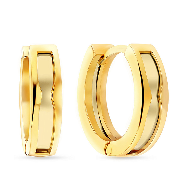 Золотые сережки-кольца (арт. 103695/15ж) – изображение 1