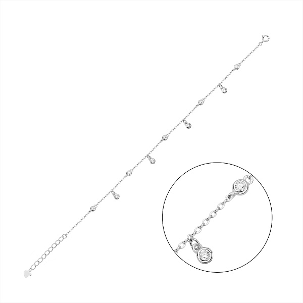 Серебряный браслет с фианитами (арт. 7509/3131) – изображение 1