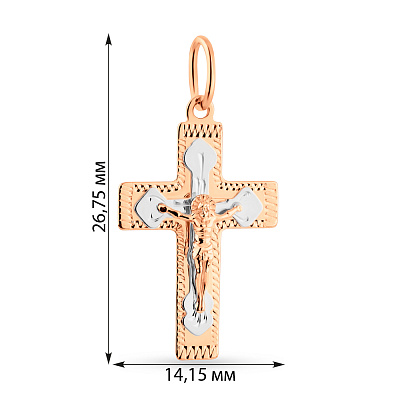 Золотой крестик с распятием (арт. 521111н)