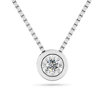 Колье из белого золота с бриллиантом (арт. Ц011286/2б)