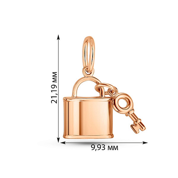 Кулон з червоного золота (арт. 424670) – зображення 2