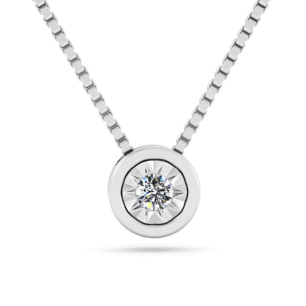 Колье из белого золота с бриллиантом (арт. Ц011286/2б) – изображение 1