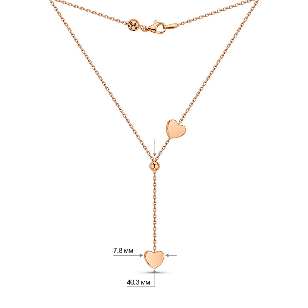 Золотое колье с фианитом (арт. 352693) – изображение 3