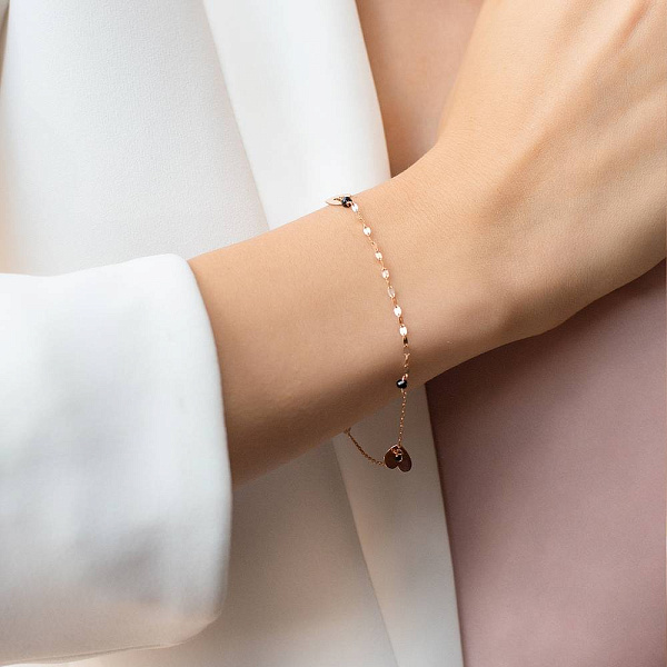 Золотой женский браслет с ониксом (арт. 323385о) – изображение 2