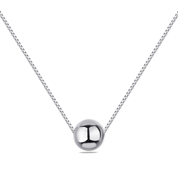 Колье серебряное "Шар" без камней (арт. 7507/1297) – изображение 1