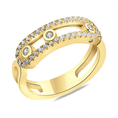 Серебряное кольцо с фианитами (арт. 7501/5974ж)