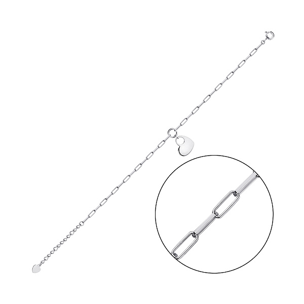 Серебряный браслет Сердце (арт. 7509/4392) – изображение 1