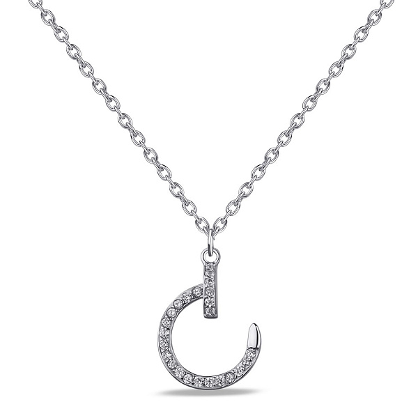 Колье серебряное Гвоздь с фианитами (арт. 7507/1971) – изображение 1