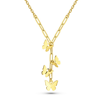 Золоте кольє Метелики (арт. 352836ж)
