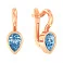 Дитячі золоті сережки з блакитним фіанітом (арт. 110499г) – зображення 1