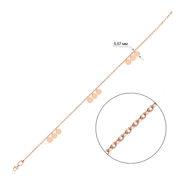 Золотой браслет Монеты" (арт. 324201/6) – изображение 2