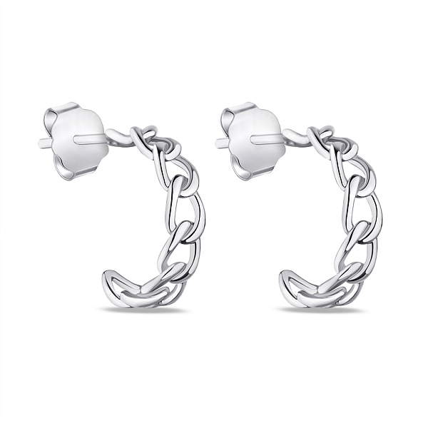 Серьги-пусеты серебряные без камней (арт. 7518/6274) – изображение 1