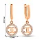 Золоті сережки-підвіски з фіанітами (арт. 1091405) – зображення 2