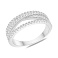 Серебряное двойное кольцо с фианитами (арт. 7501/8448) – изображение 1