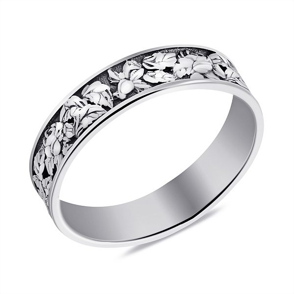 Каблучка зі срібла без каменів (арт. 7901/2272ч) – зображення 1