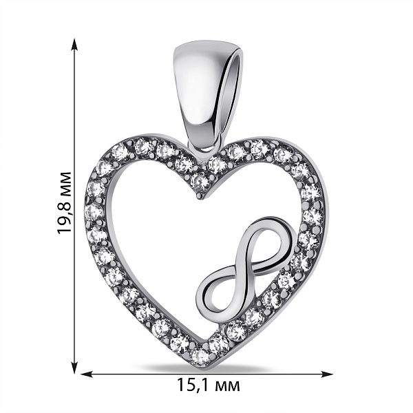 Подвес из серебра с фианитами (арт. 7503/4202) – изображение 2