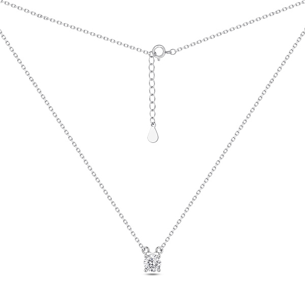 Серебряное колье с фианитом (арт. 7507/2562) – изображение 2