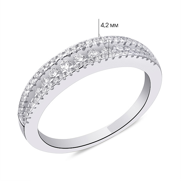 Серебряное кольцо с фианитами (арт. 7501/5950) – изображение 2
