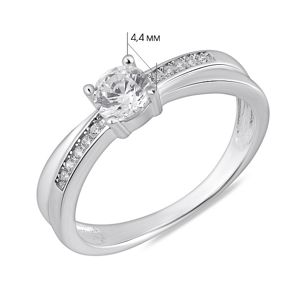 Серебряное кольцо с фианитами (арт. 7501/8037) – изображение 2