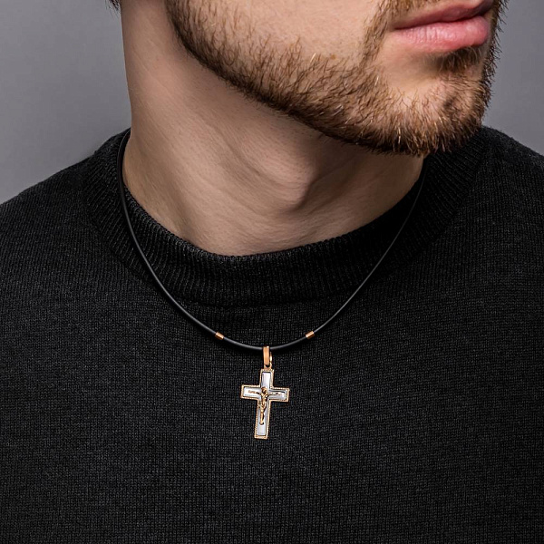 Золотой крестик с распятием (арт. 541131нш) – изображение 4