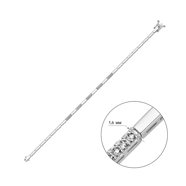 Браслет из белого золота с бриллиантами (арт. 4106018202) – изображение 4