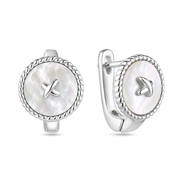 Серебряные серьги с перламутром (арт. 7502/10547п) – изображение 1