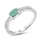Серебряное кольцо с изумрудом и фианитами (арт. 7501/1762943Изм) – изображение 1