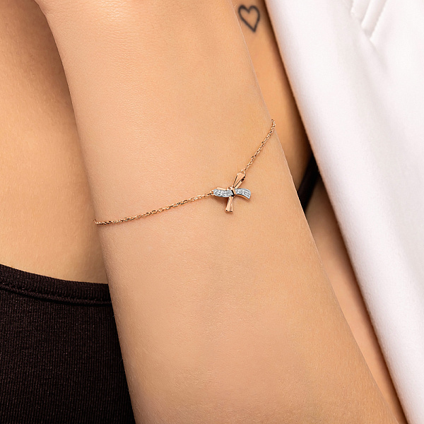 Браслет Бантик з червоного золота (арт. 341310) – зображення 3