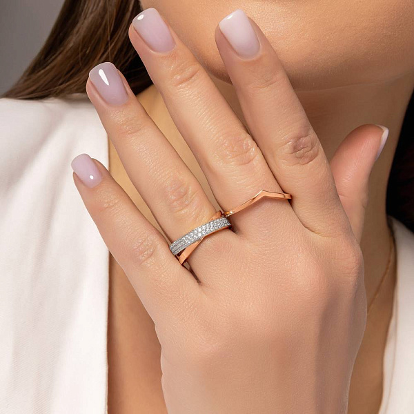 Золота каблучка без каменів (арт. 140762) – зображення 2