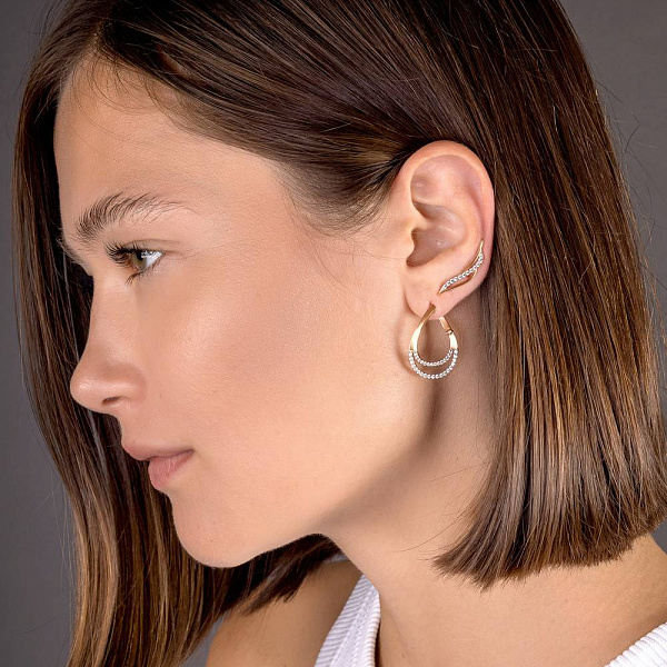 Золоті сережки клаймбери (арт. 2106184101) – зображення 2