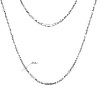 Срібне кольє-ланцюжок плетіння Попкорн (арт. 7507/840)
