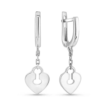 Серьги из белого золота (арт. 1091920б)