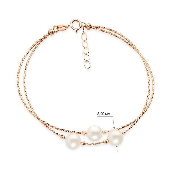 Браслет с жемчугом Orbit из красного золота (арт. 323335прлб) – изображение 5