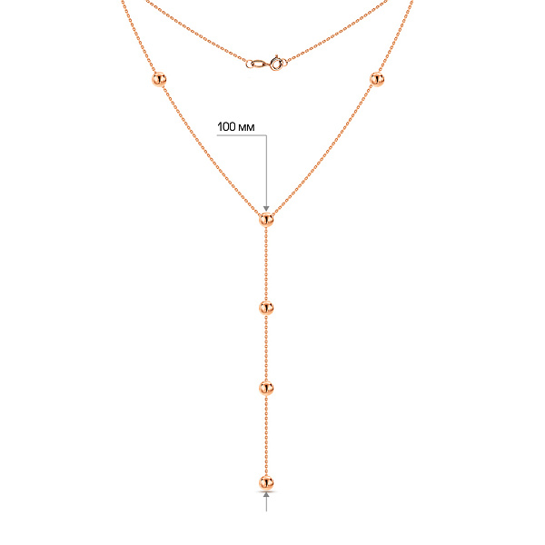 Золоте кольє-краватка (арт. 360276) – зображення 3