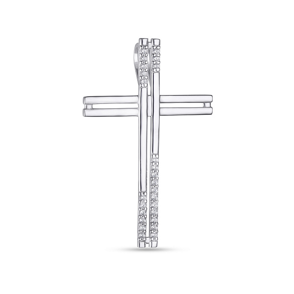 Серебряная подвеска-крестик с фианитами (арт. 7503/39013р) – изображение 1