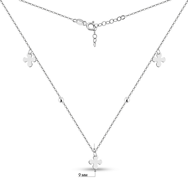 Кольє з білого золота (арт. 352814б) – зображення 3