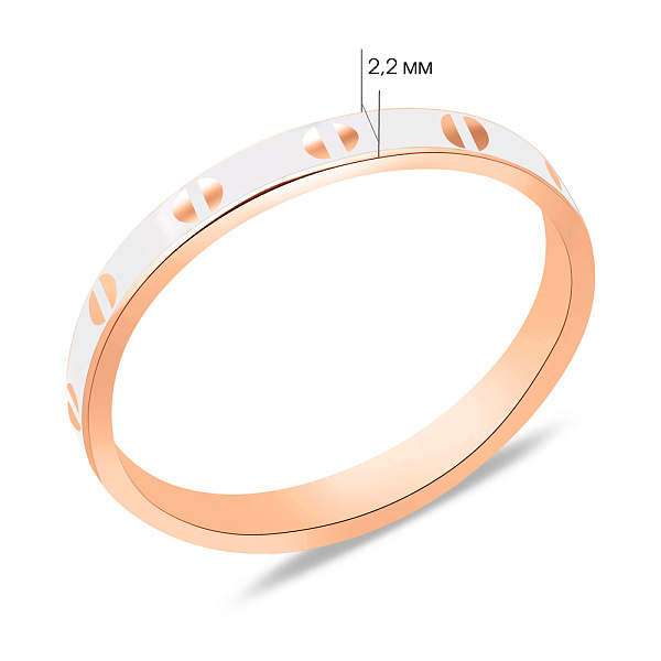 Кольцо из золота с эмалью (арт. 155887еб) – изображение 2