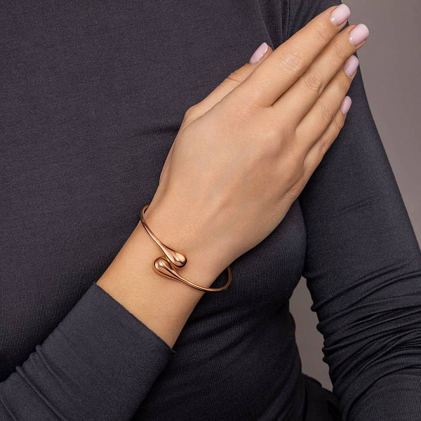 Жесткий браслет из красного золота (арт. 3261251) – изображение 3