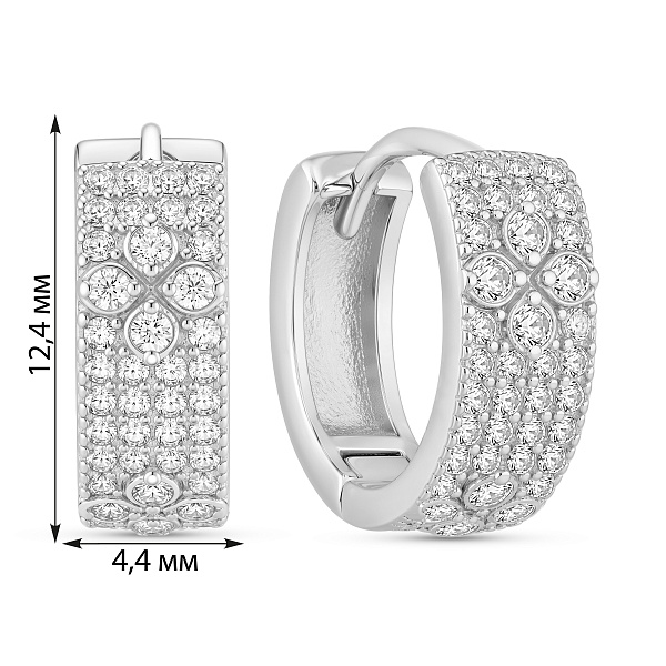 Серебряные серьги с фианитами (арт. 7502/10262/15) – изображение 2
