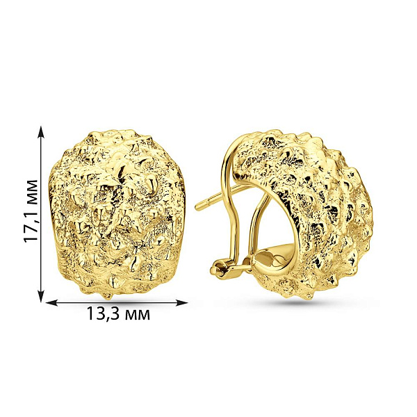 Сережки з жовтого золота Francelli (арт. е1091757ж) – зображення 3