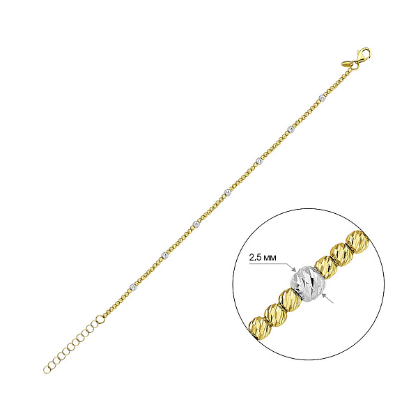 Браслет из желтого и белого золота (арт. 325447жб) – изображение 3